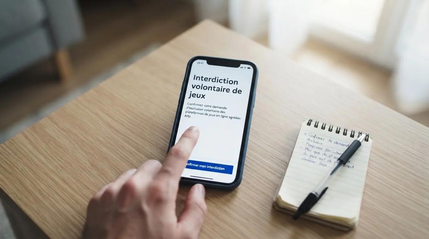 Formulaire en ligne d'inscription à l'interdiction volontaire de jeux