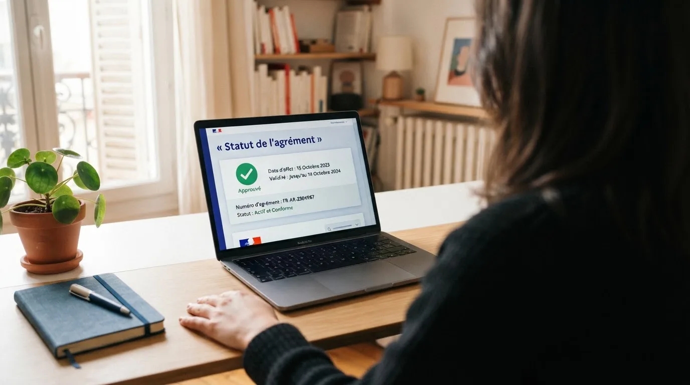 Le logo de l'Autorité nationale des jeux sur un document officiel imprimé