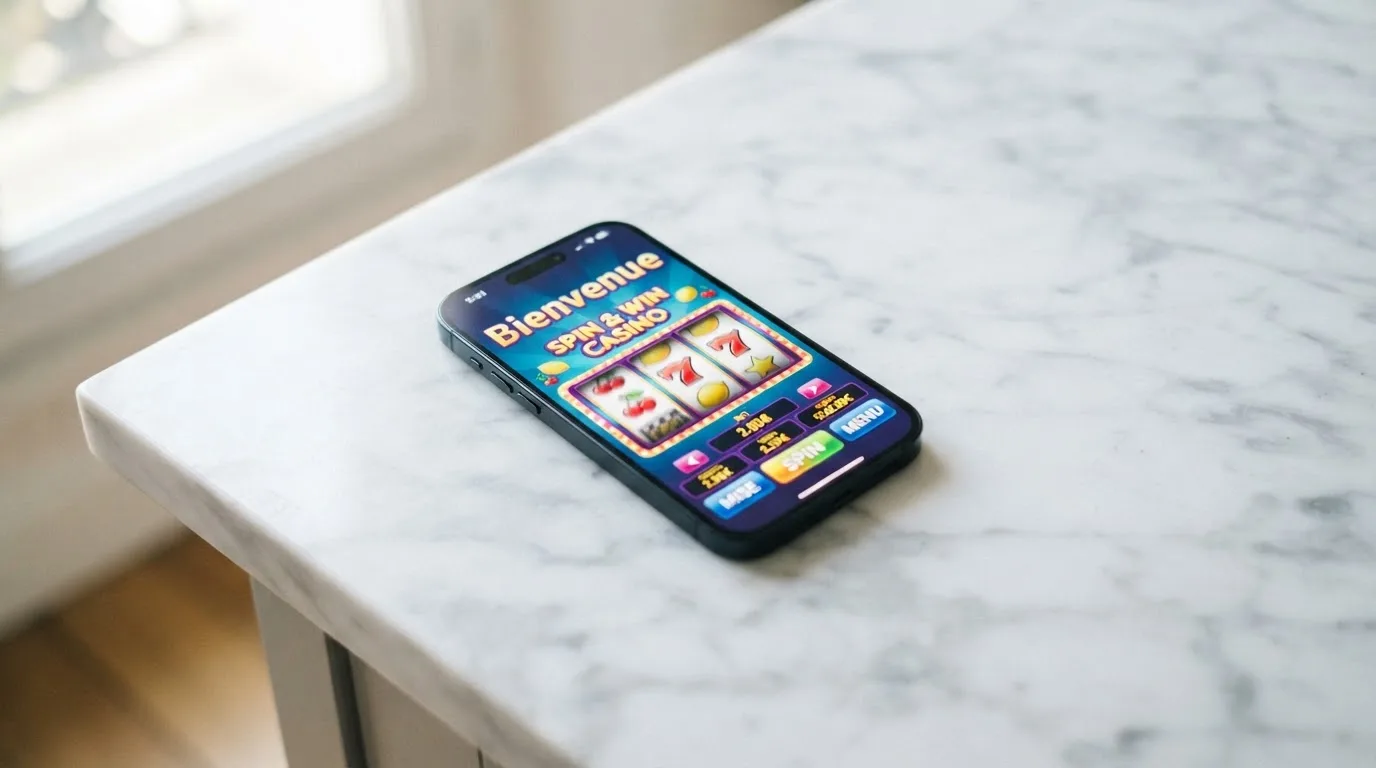 L'interface d'un casino en ligne récemment lancé affichant une bannière de bienvenue destinée aux nouveaux joueurs français.